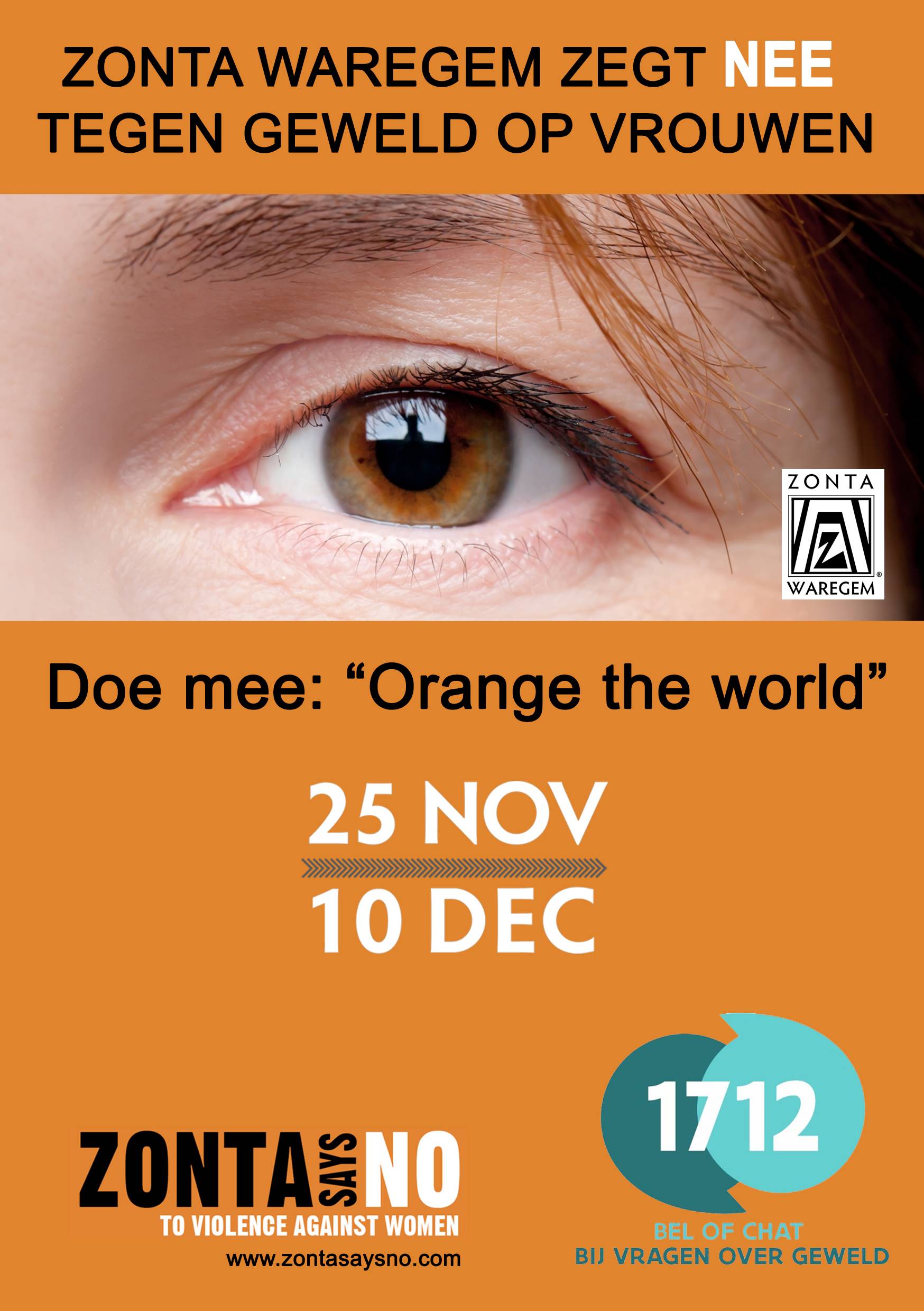 ZONTA WAREGEM says NO to violence against women