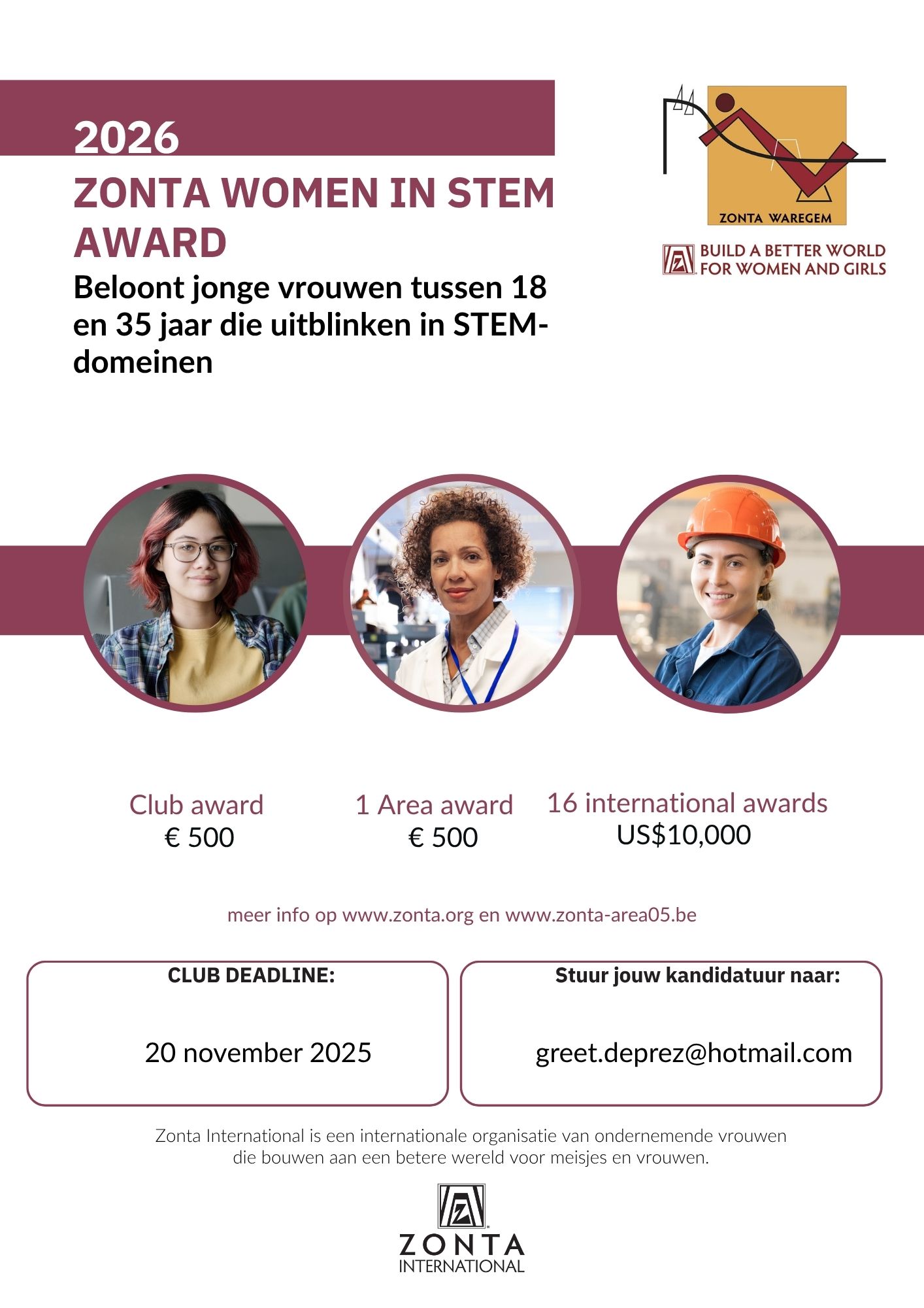 Zonta Women in STEM award